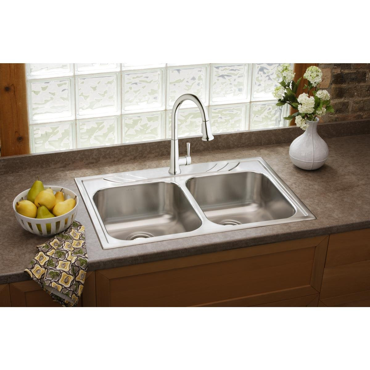 Elkay Everyday LK6000CR Single Hole Deck Mount Kitchen Faucet with Pull-down Spray and Forward Only Lever Handle, Chrome