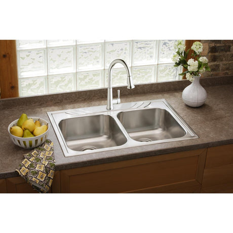 Elkay Everyday LK6000CR Single Hole Deck Mount Kitchen Faucet with Pull-down Spray and Forward Only Lever Handle, Chrome