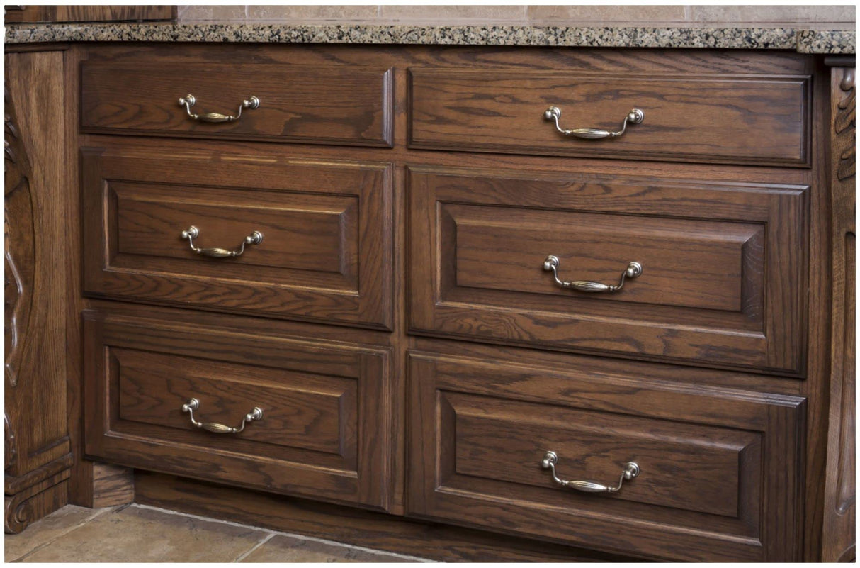 Jeffrey Alexander 718-128DACM 128 mm Center-to-Center Gun Metal Glenmore Cabinet Drop Pull