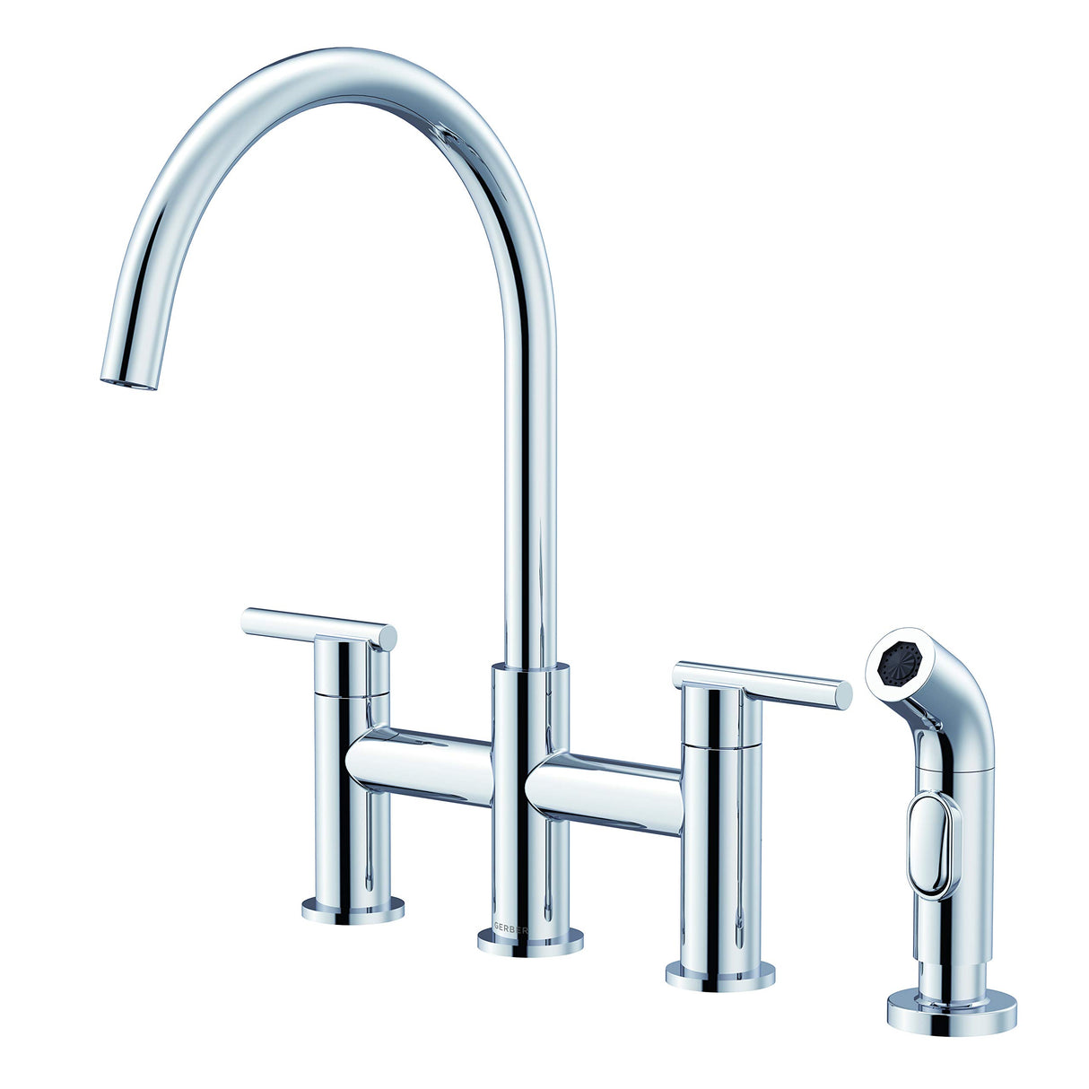 Gerber D424458 Chrome Parma Two Handle Bridge Faucet