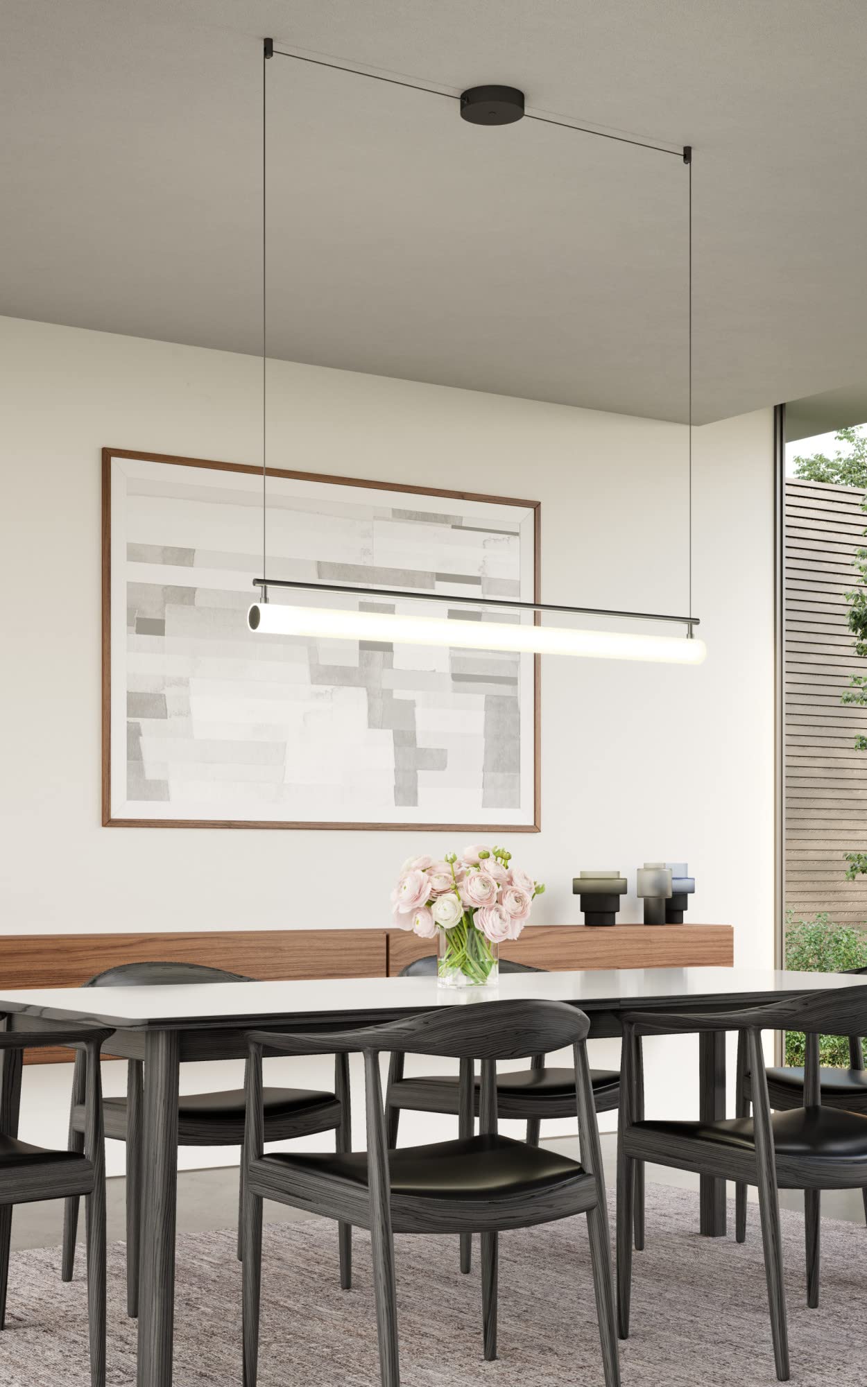 Kuzco LP70148-BK GRAMERCY 48" LINEAR PENDANT BLACK 38W 120VAC WITH LED DRIVER 3000K 90CRI