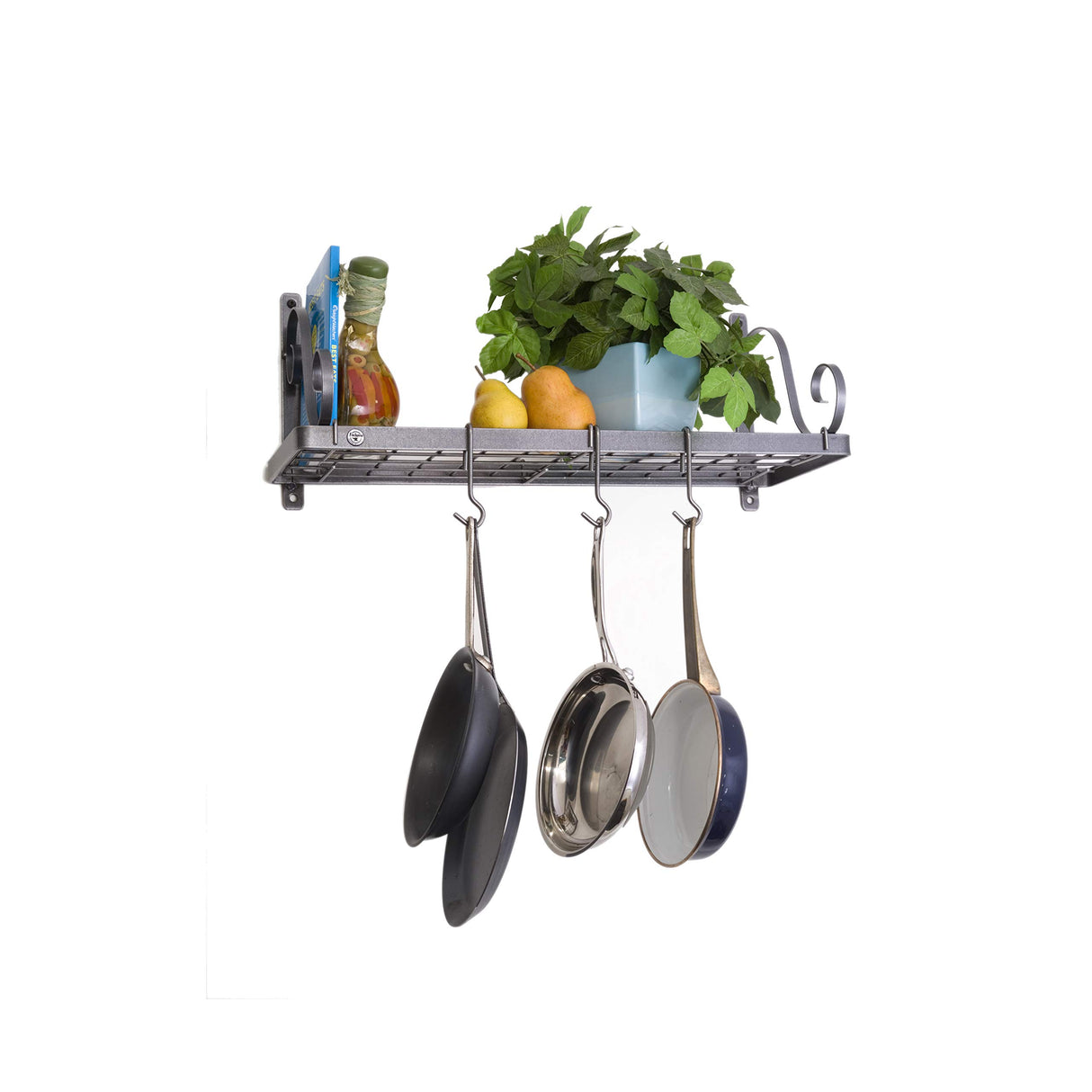 Enclume DR3 HS Decor 26" Bookshelf Wall Rack w/ 12 Hooks HS