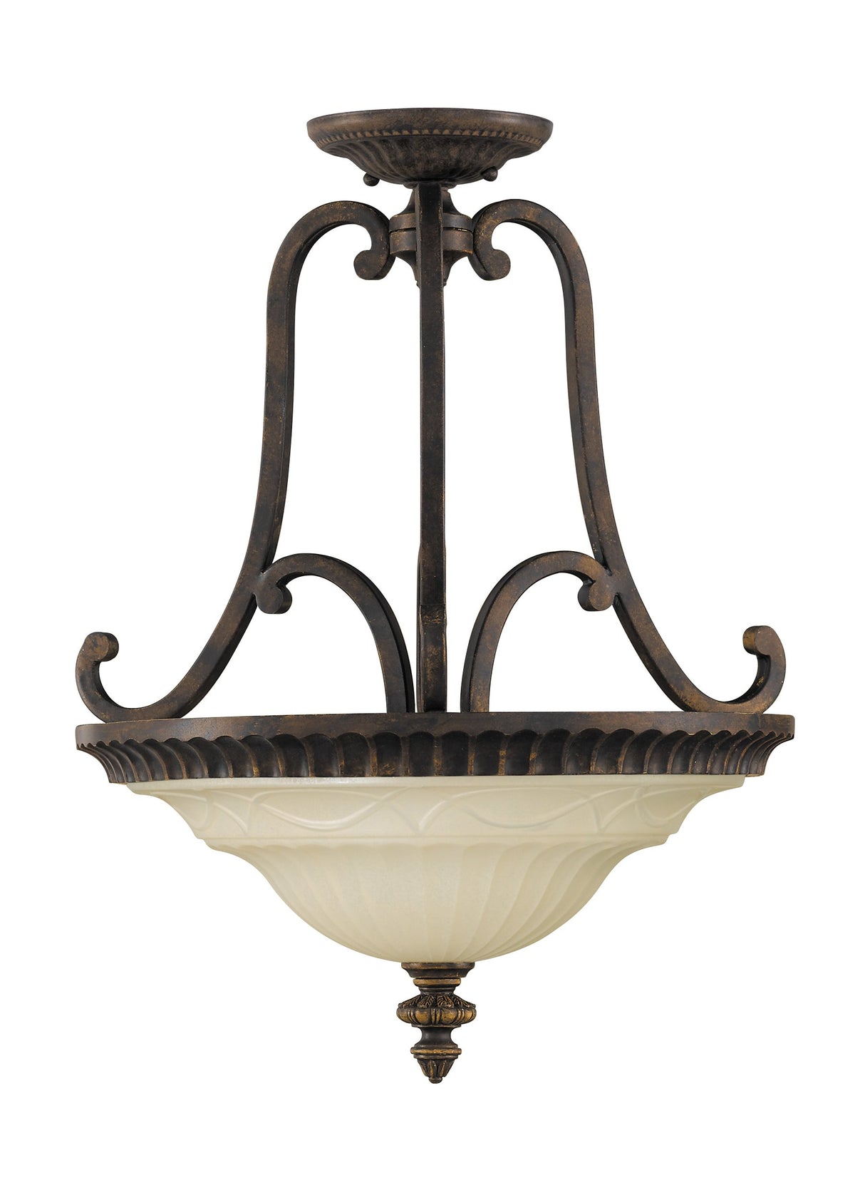 Sea Gull Lighting F2223/2WAL Drawing Room Small Four Light Pendant, Walnut