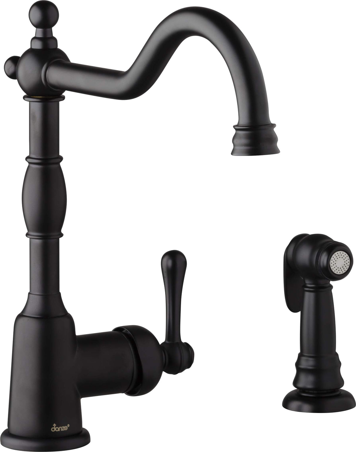 Gerber D401157BS Satin Black Opulence Single Handle Kitchen Faucet