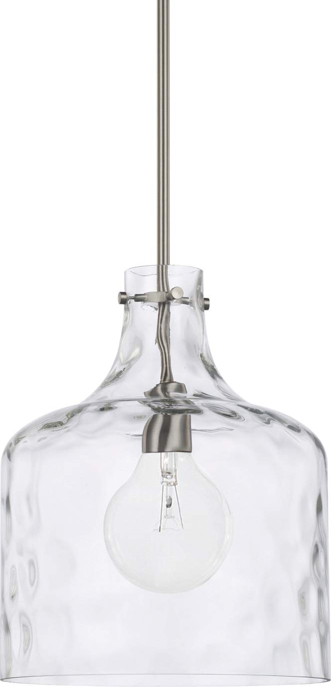 Capital Lighting 325717BN Crawford 1 Light Pendant Brushed Nickel