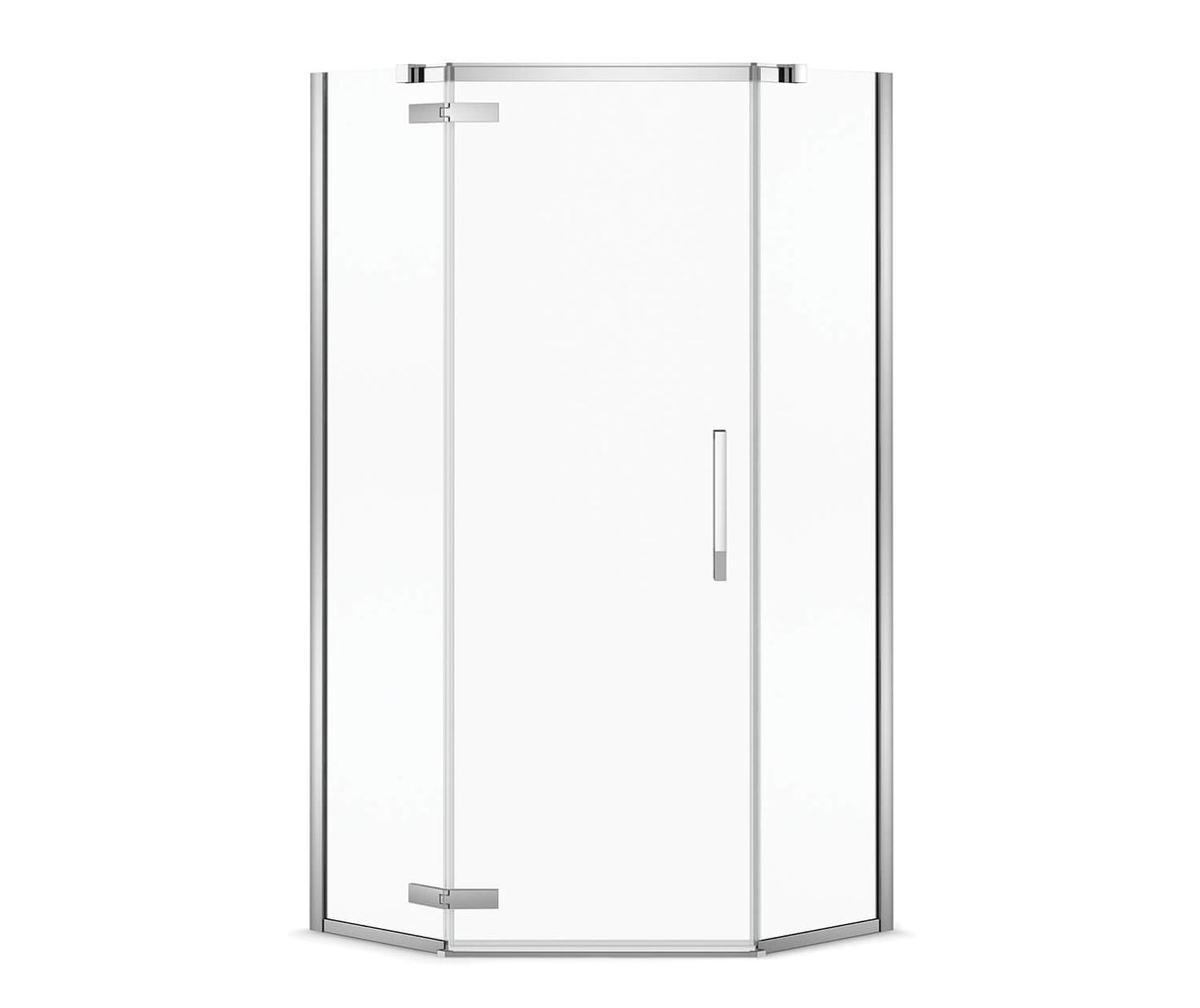 MAAX 136321-900-084-000 Link Neo-angle 40 x 40 x 75 in. 8mm Pivot Shower Door for Corner Installation with Clear glass in Chrome