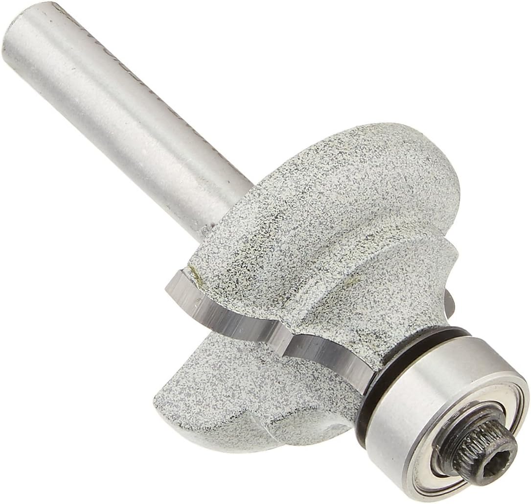 Vermont American 23152 3/16-Inch Radius Carbide Tipped Cove and Bead Router Bit, 1/2-Inch Ball Bearing 2-Flute 1/4-Inch Shank
