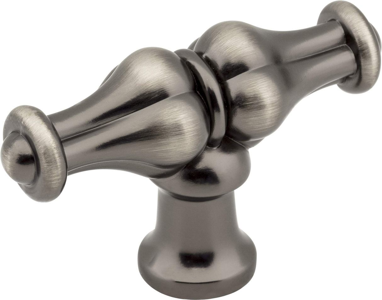 Jeffrey Alexander 818L-BNBDL 2-1/4" Brushed Pewter Bella Cabinet "T" Knob