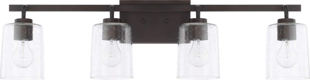 Capital Lighting 128541BZ-449 Greyson 4 Light Vanity Bronze