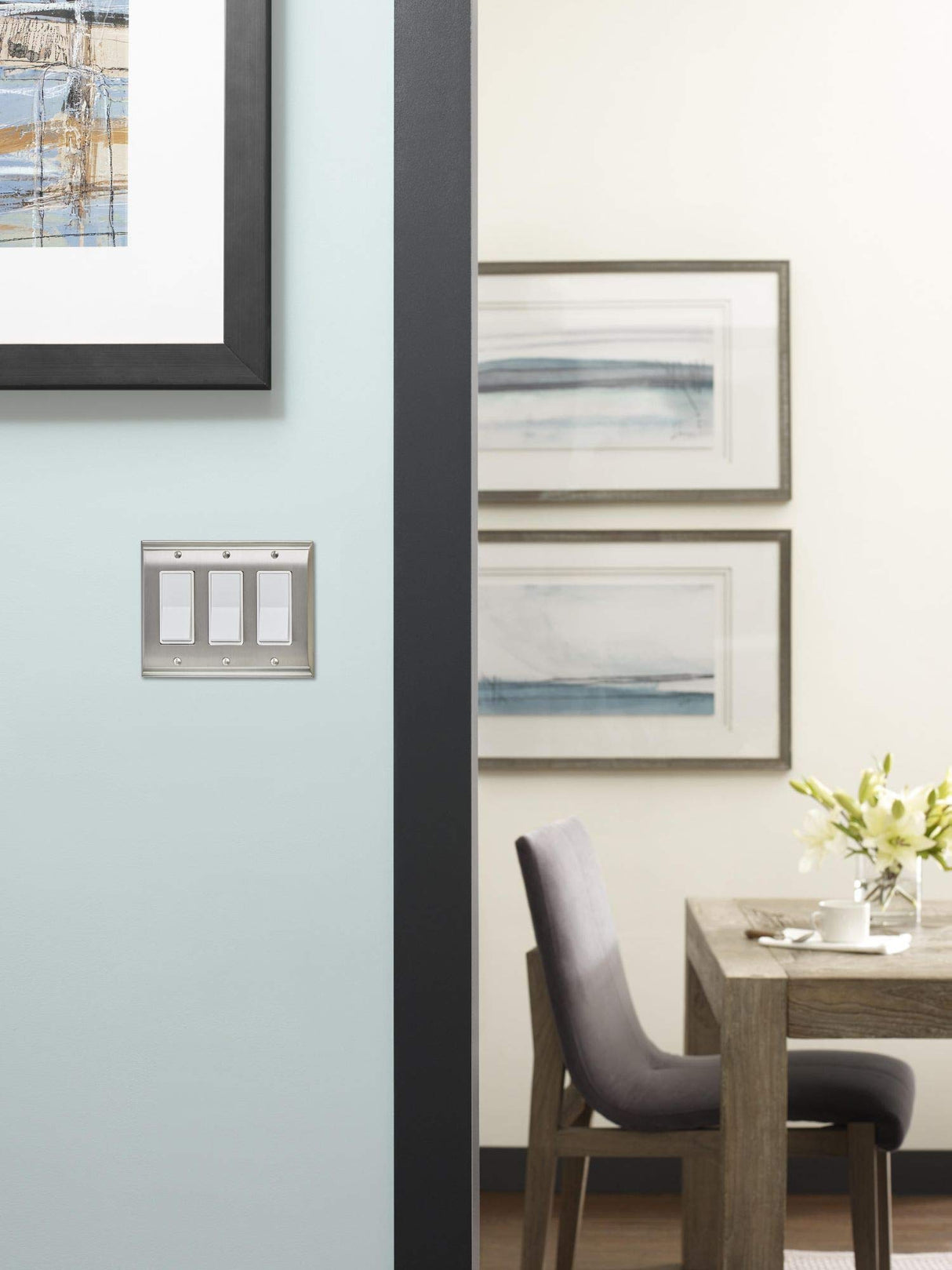 Amerock Wall Plate Golden Champagne 3 Rocker Switch Plate Cover Candler 1 Pack Decora Wall Plate Light Switch Cover