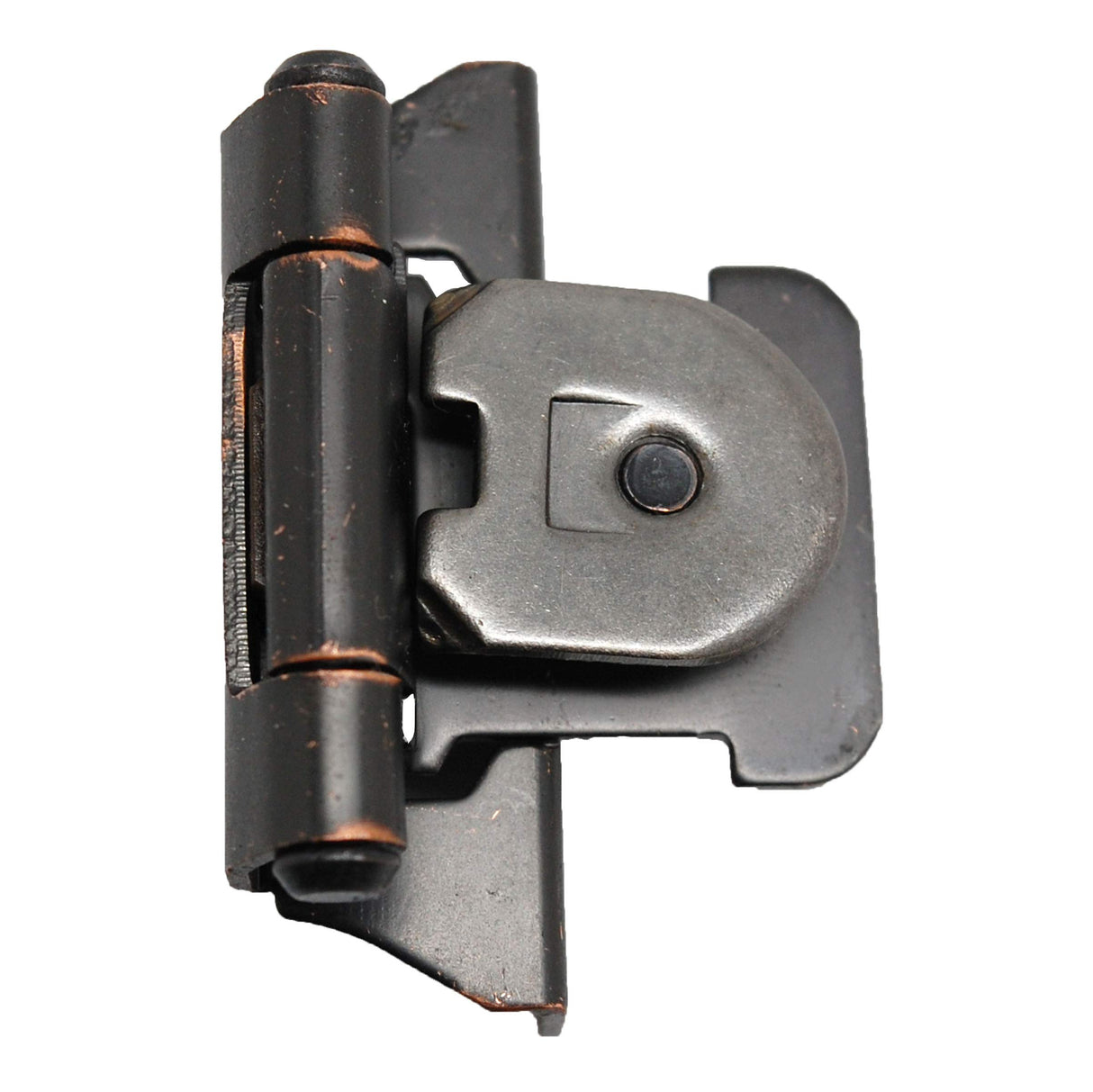 Amerock Double Demountable Cabinet Hinge 1/4 inch (6 mm) Overlay Hinge Oil Rubbed Bronze 2 Pack Self-Closing Hinge Cabinet Door Hinge