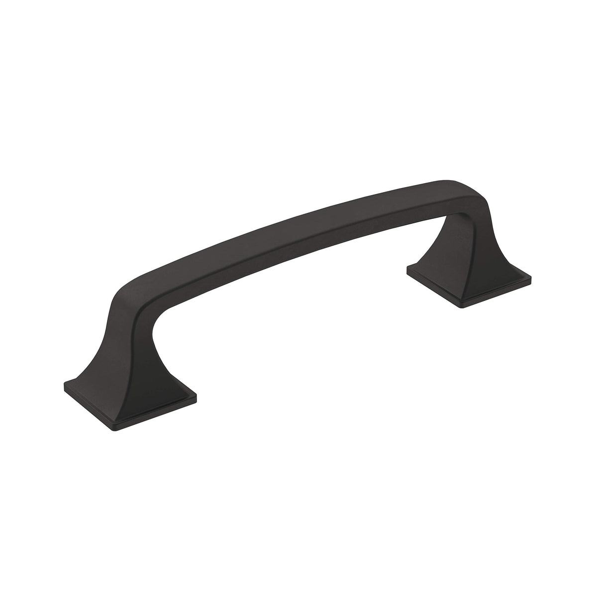 Amerock Cabinet Pull Matte Black 3-3/4 inch (96 mm) Center-to-Center Ville 1 Pack Drawer Pull Cabinet Handle Cabinet Hardware