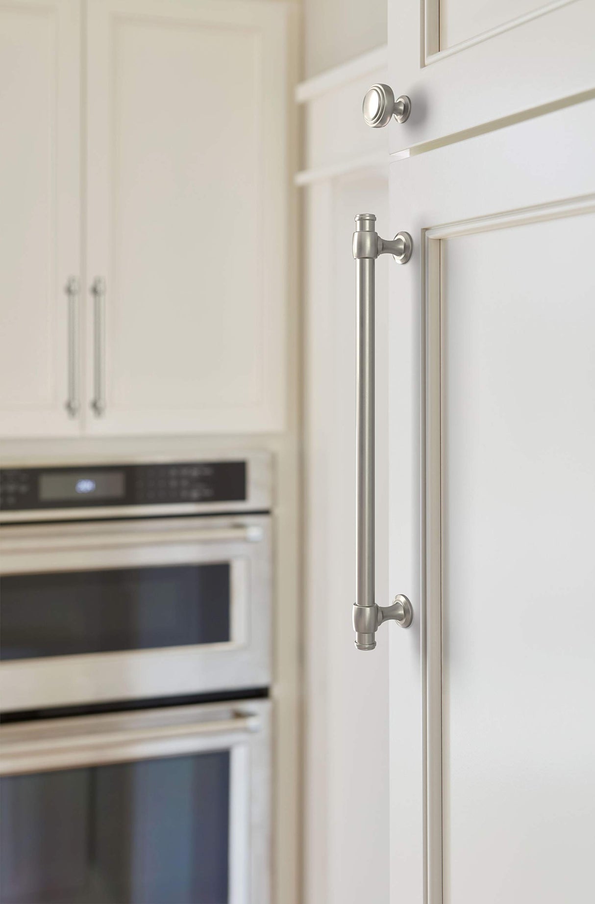 Amerock Cabinet Pull Satin Nickel 7-9/16 inch (192 mm) Center-to-Center Winsome 1 Pack Drawer Pull Cabinet Handle Cabinet Hardware