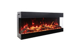 Amantii TRV-55-BESPOKE Tru View Bespoke - 55" Indoor / Outdoor 3 Sided Electric Fireplace Featuring a 20" Height, WiFi Compatibility, Bluetooth Connectivity, Multi Function Remote, and a Selection of Media Options