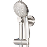 PULSE ShowerSpas 1089-BN Lanai Shower System, 8" Rain Showerhead, 5-Function Hand Shower, 3 Body Spray Jets, Adjustable Slide Bar, Brushed Nickel