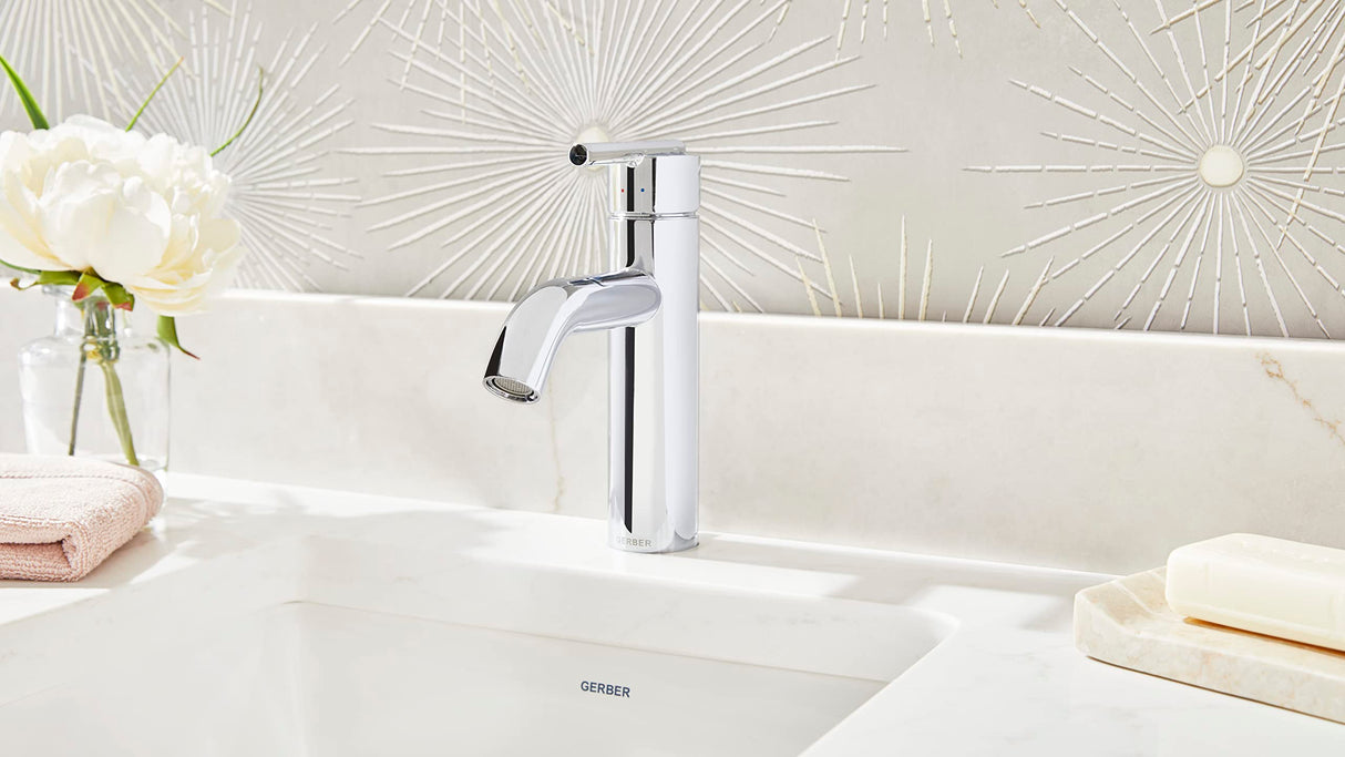 Gerber D225258 Parma Single Handle Bathroom Faucet With Metal Pop-up Drain - CH...
