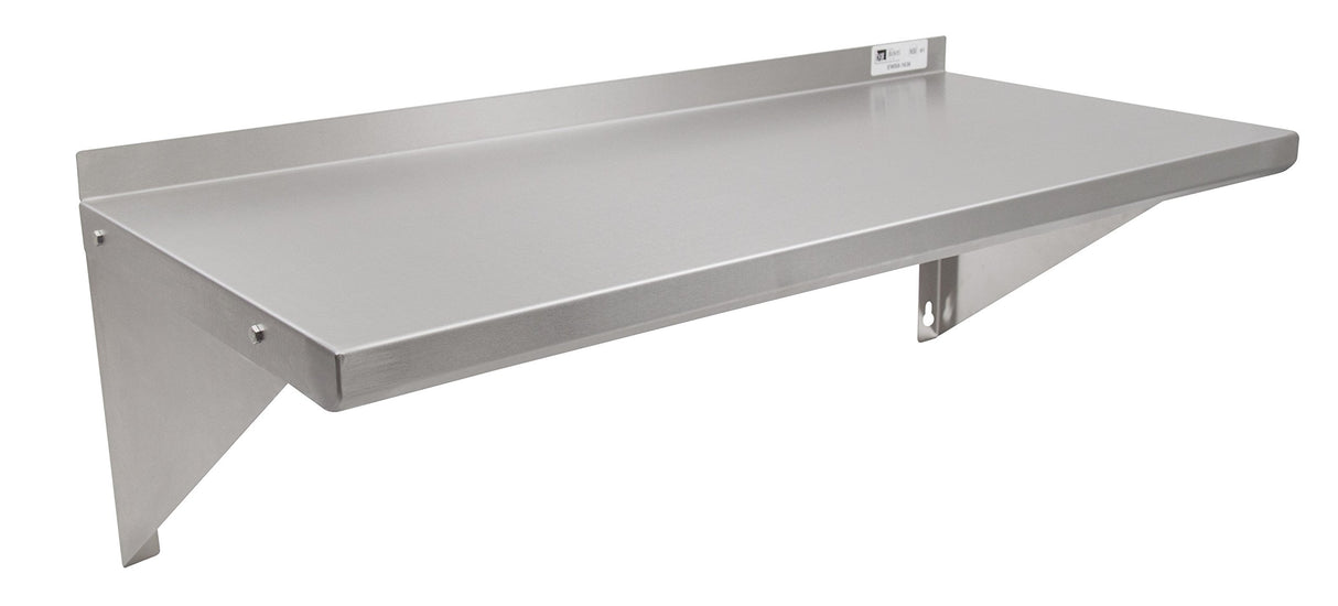John Boos EWS8-1660 Stainless Steel Standard Wall Shelf, 60" Length, 16" Width