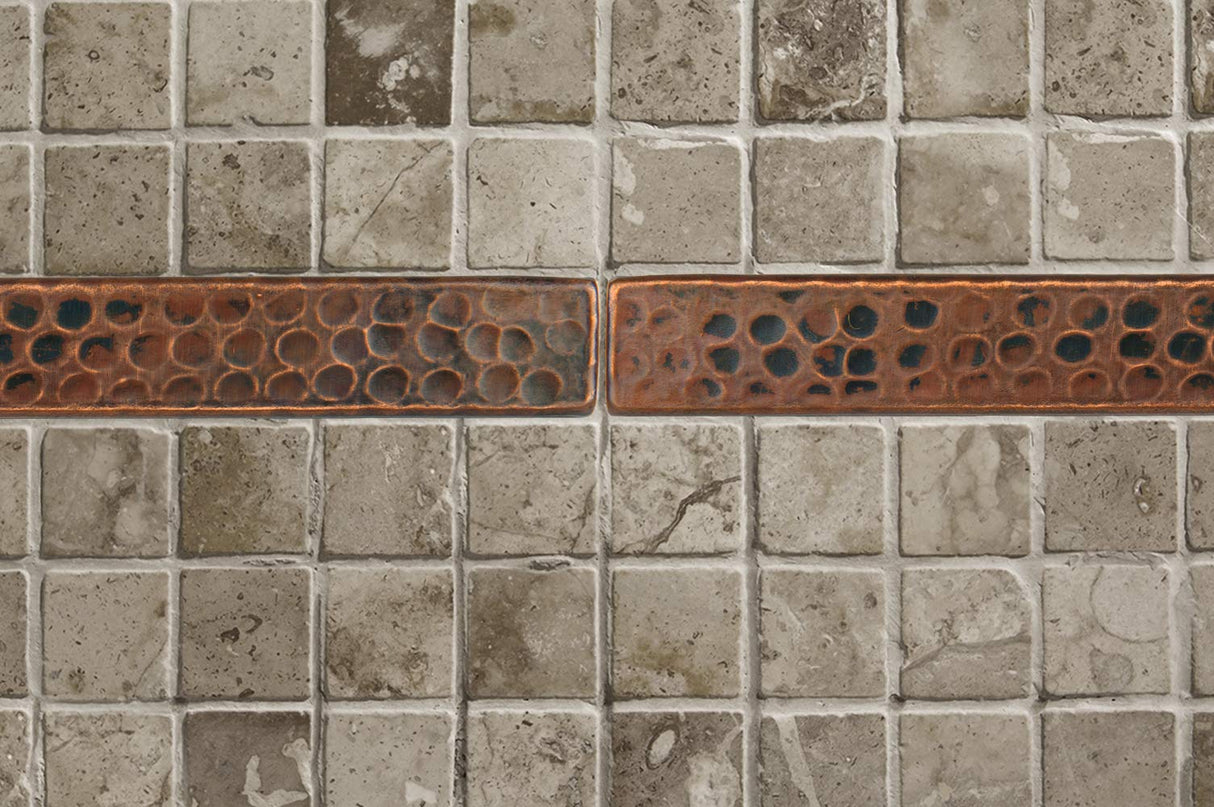 Premier Copper Products T18DBH 1-Inch x 8-Inch Hammered Copper Tile