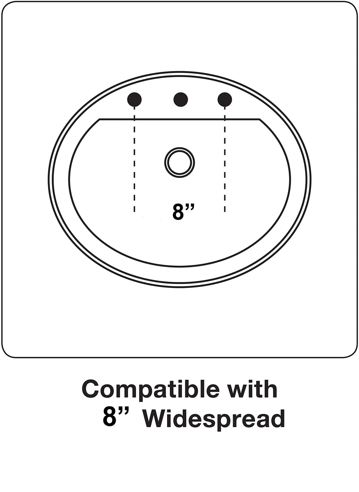 Kohler K-2779-8-G81 Ceramic/Impressions 31 in. Rectangular Vanity-Top Bathroom Sink with 8 in. Widespread Faucet Holes, White Impressions, 7.50 x 22.38 x 31.00 inches Vanity Top