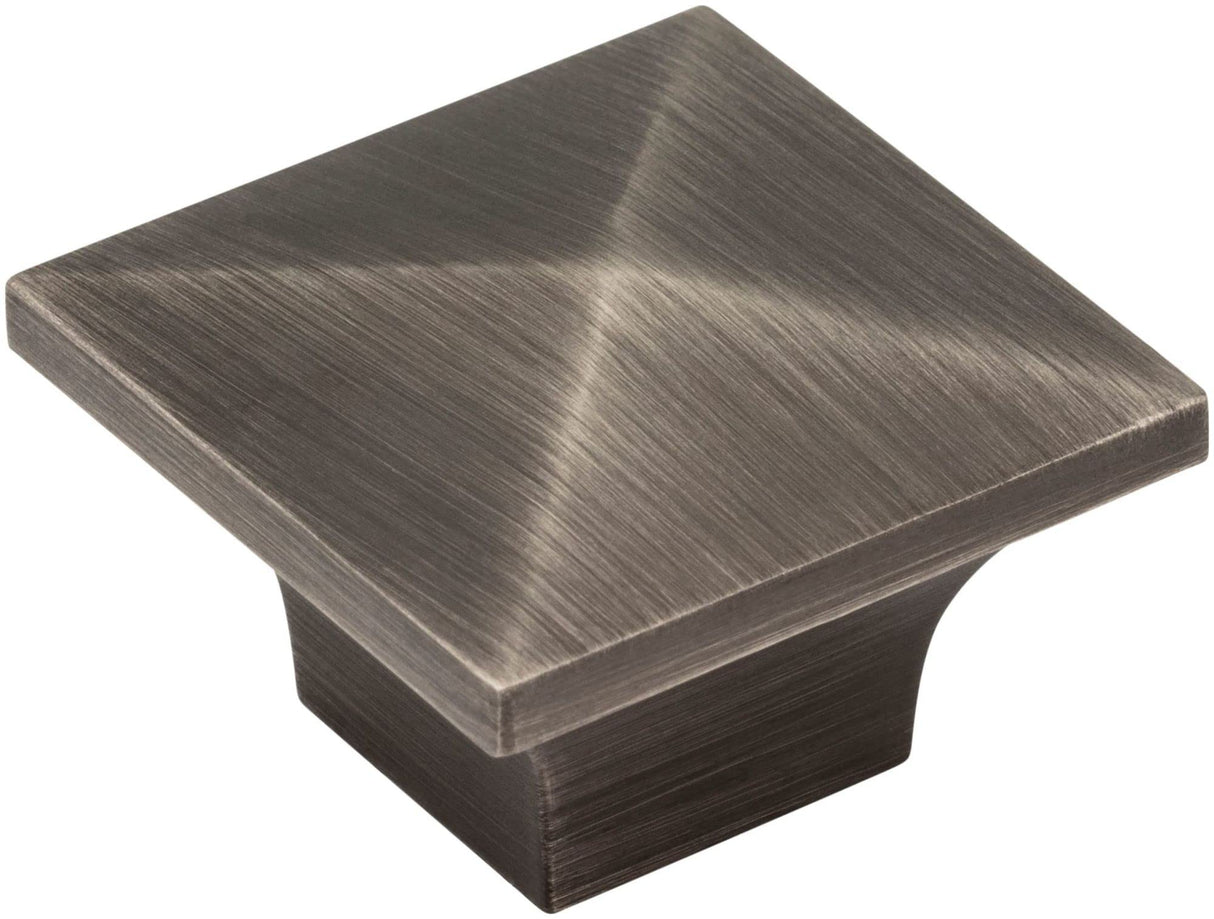 Jeffrey Alexander 595BNBDL 1-1/4" Overall Length Brushed Pewter Pyramid Cairo Cabinet Knob