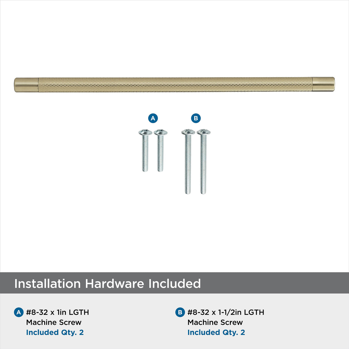 Amerock Kitchen Cabinet Pull Golden Champagne 12-5/8 in (320 mm) Center-to-Center Bronx 1 Pack Furniture Hardware Cabinet Handle Bathroom Drawer Pull