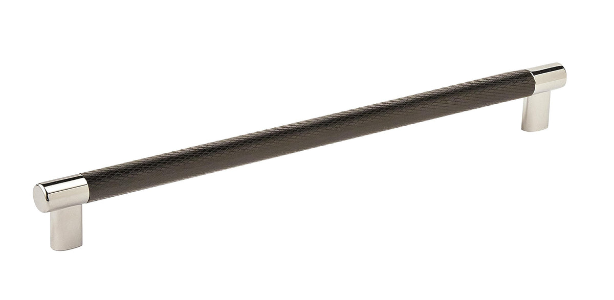 Amerock Cabinet Pull Polished Nickel/Black Bronze 12-5/8 inch (320 mm) Center to Center Esquire 1 Pack Drawer Pull Drawer Handle Cabinet Hardware