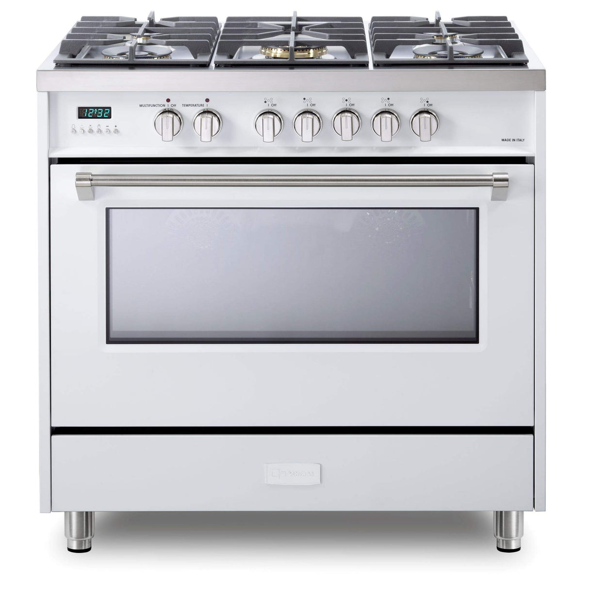 Verona VDFSGE365W Designer 36" Dual Fuel Single Oven Range - White