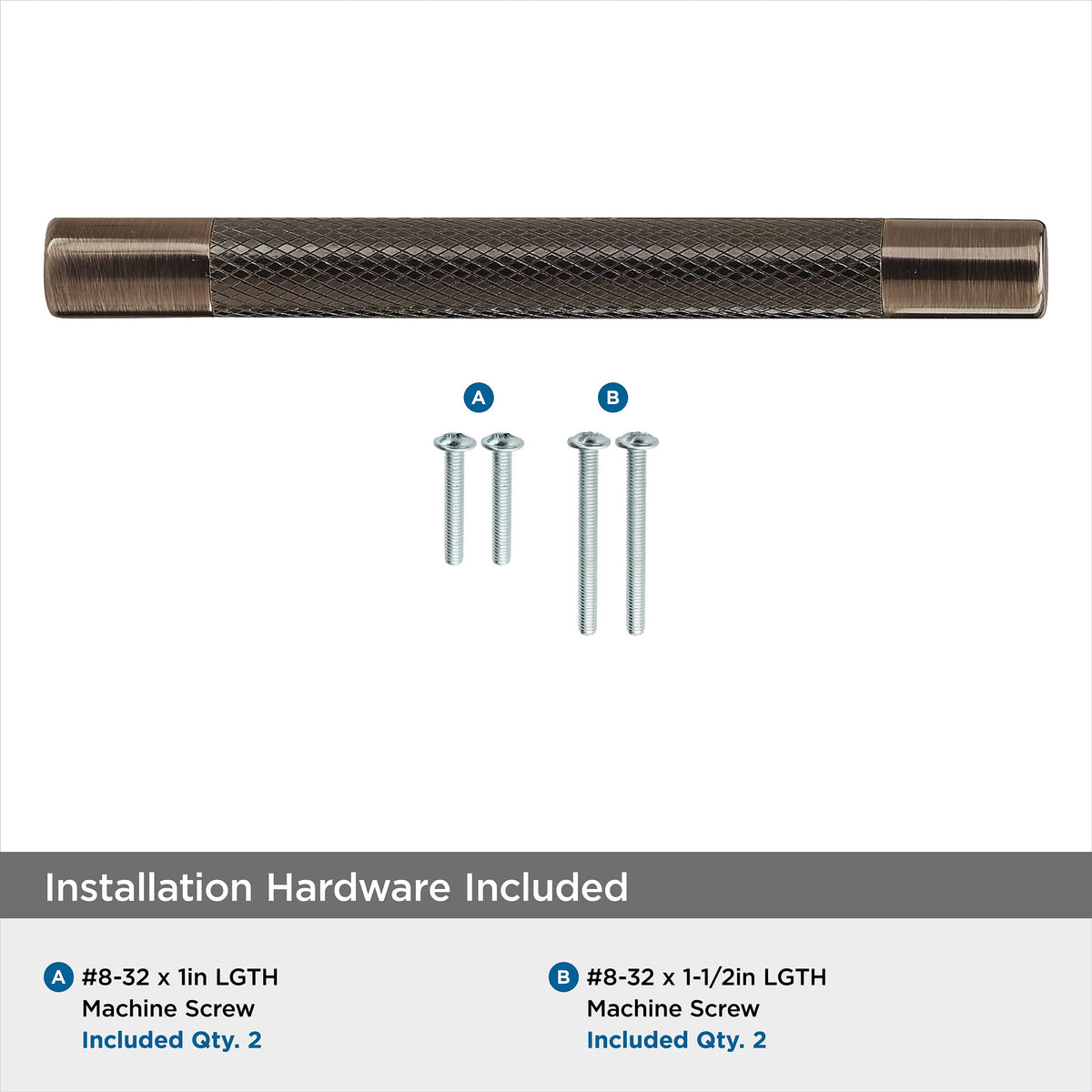 Amerock BP36558ORB Kitchen Cabinet Pull Oil Rubbed Bronze 5-1/16 in (128 mm) Center-to-Center Bronx 1 Pack Furniture Hardware Cabinet Handle Bathroom Drawer Pull