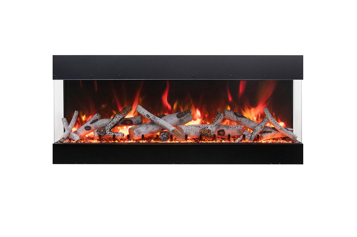 Amantii TRV-45-BESPOKE Tru View Bespoke - 45" Indoor / Outdoor 3 Sided Electric Fireplace Featuring a 20" Height, WiFi Compatibility, Bluetooth Connectivity, Multi Function Remote, and a Selection of Media Options