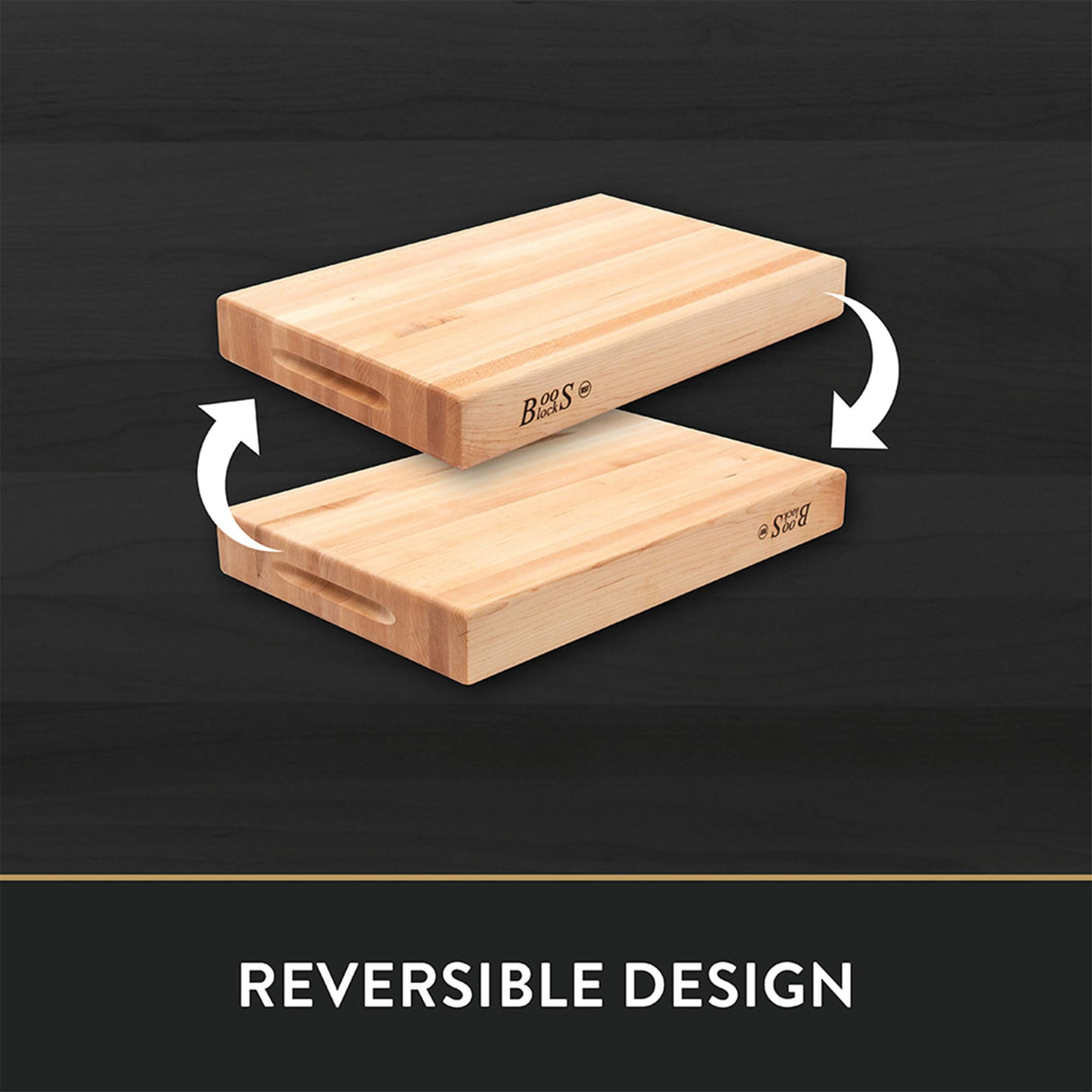 John Boos RA01 Maple Wood Cutting Board for Kitchen Prep 18 Inches x 12 Inches, 2.25 Thick Reversible End Grain Rectangular Charcuterie Block 18X12X2.25 MPL-EDGE GR-REV-GRIPS-