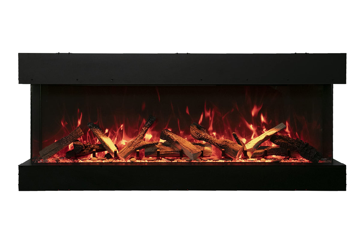 Amantii 72-TRV-XT-XL Trv View Extra Tall Smart Electric - 70" Indoor / Outdoor WiFi Enabled  3 Sided Electric Fireplace Featuring a 22" Height, MultiFunction Remote, Multi Speed Flame Motor, and a Selection of Media Options