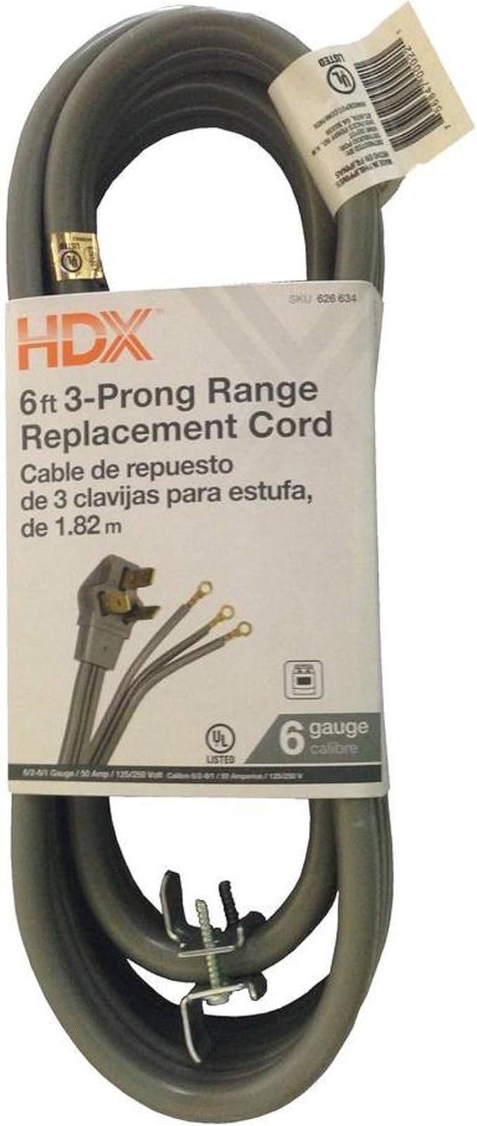 HDX 6 ft. 6/8/3 Extension Cord - 626-634