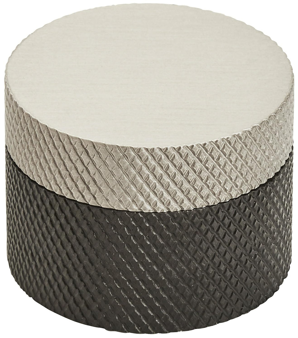 Amerock Cabinet Knob Matte Black/Silver Champagne 1-1/4 inch (32 mm) Diameter Transcendent 1 Pack Drawer Knob Cabinet Hardware