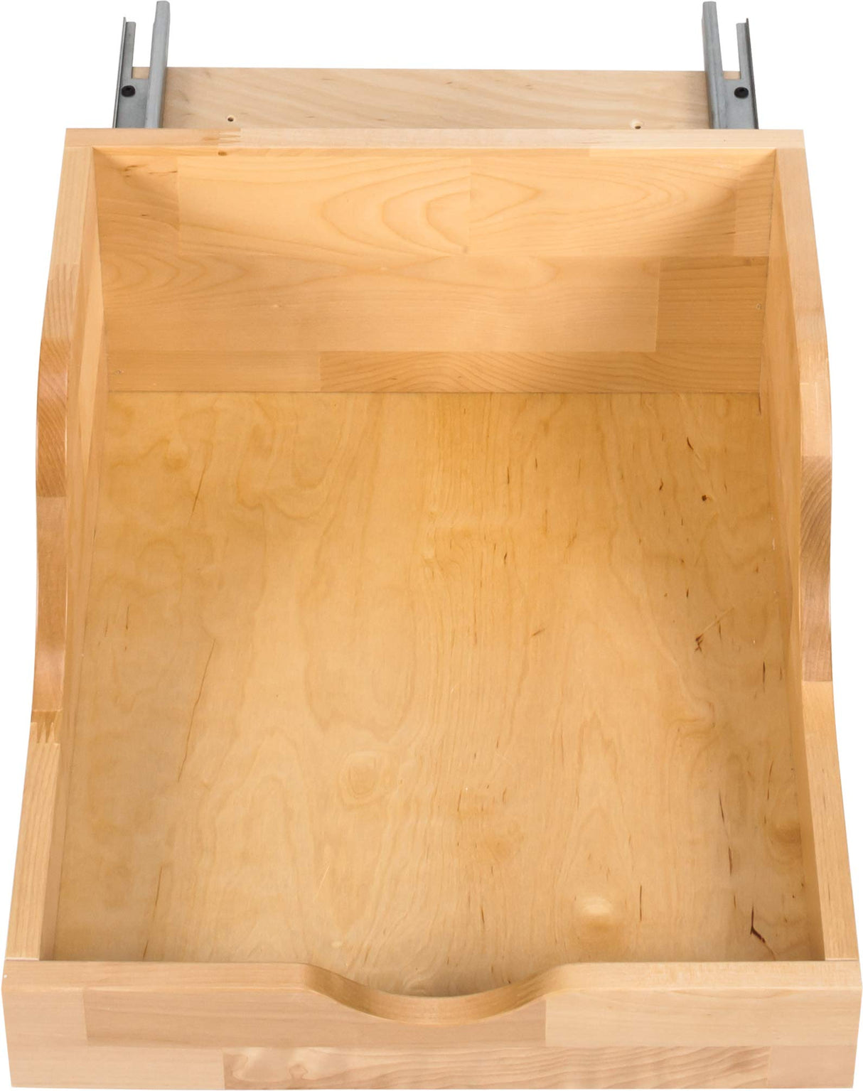 Hardware Resources ROVHB18-WB 18" Wood High Back Rollout for Vanity Depth
