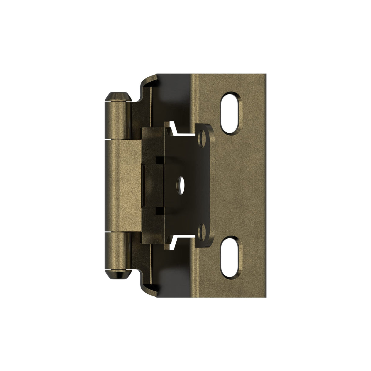 Amerock BPR7540BB Cabinet Hinge 1/2 in (13 mm) Overlay Self Closing Full Wrap Burnished Brass Kitchen Cabinet Door Hinge 1 Pair/2 Pack Functional Hardware