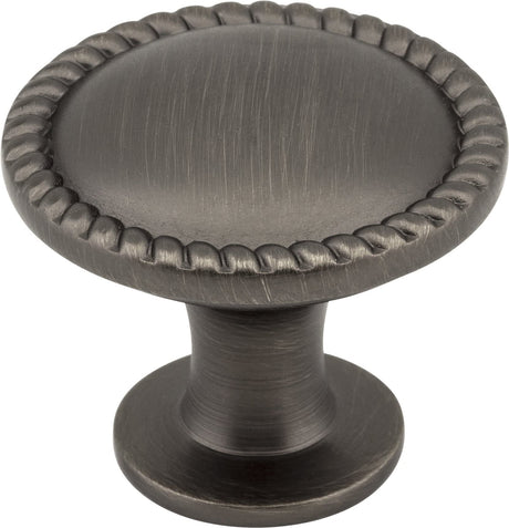 Elements Z115DBAC 1-1/4" Diameter Brushed Oil Rubbed Bronze Round Rope Detailed Lindos Cabinet Knob