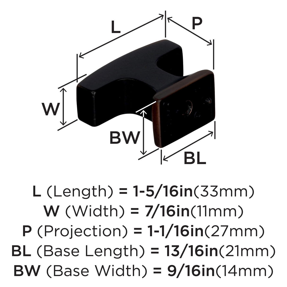 Amerock Cabinet Knob Oil Rubbed Bronze 1-5/16 inch (33 mm) Length Westerly 1 Pack Drawer Knob Cabinet Hardware