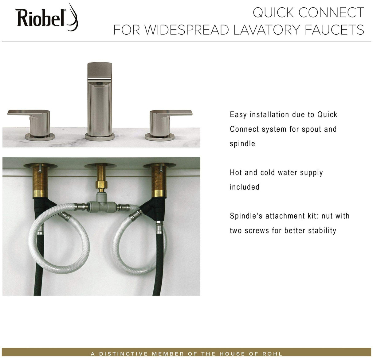 Riobel PA08LC 8" Lavatory Faucet, Chrome