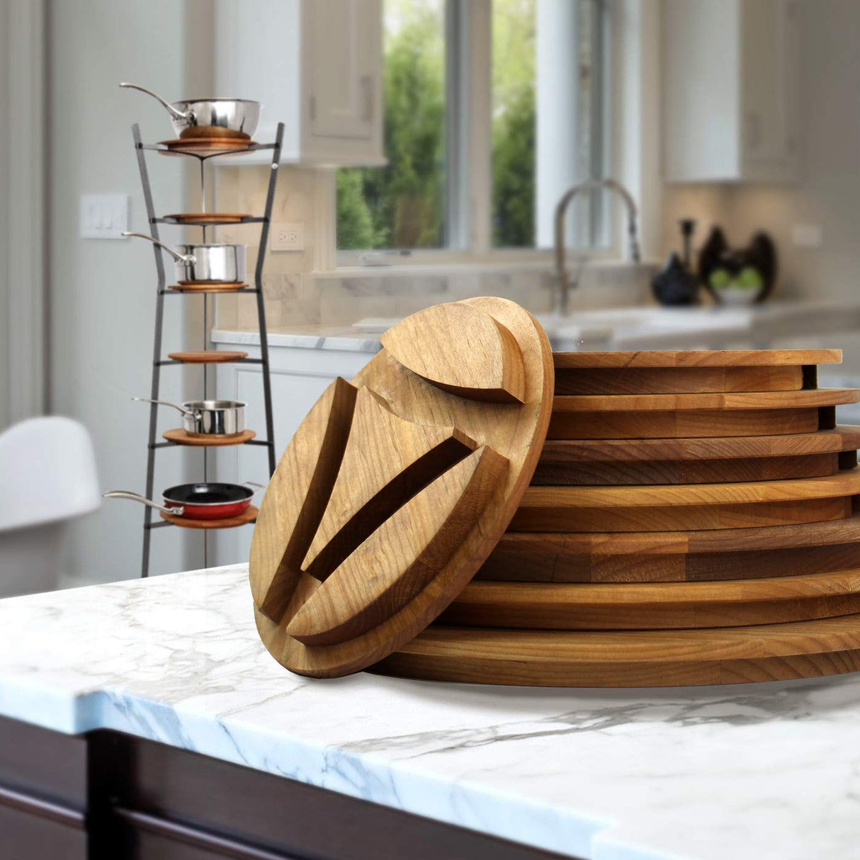 Enclume SET8THC AL Solid Alder Wood Shelves for 8 Tier Hourglass Stand