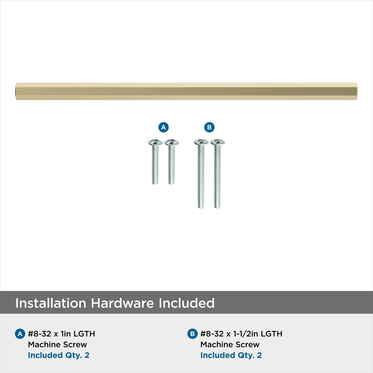 Amerock Cabinet Pull Golden Champagne 7-9/16 in (192 mm) Center-to-Center Drawer Pull Caliber Kitchen and Bath Hardware Furniture Hardware