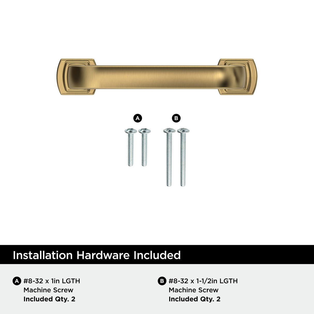 Amerock BP36897CZ Champagne Bronze Cabinet Pull 3 inch (76mm) Center-to-Center Cabinet Hardware Surpass Furniture Hardware Drawer Pull