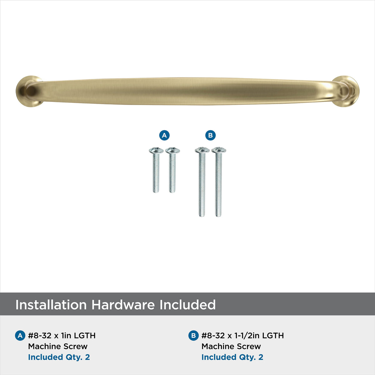 Amerock Cabinet Pull Golden Champagne 6-5/16 in (160 mm) Center-to-Center Drawer Pull Renown Kitchen and Bath Hardware Furniture Hardware