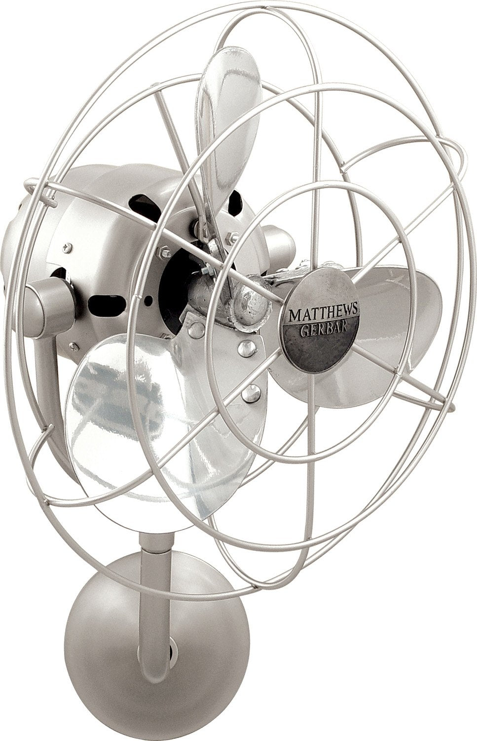 Matthews Fan MP-BKN-MTL Michelle Parede vintage style wall fan in black nickel finish.
