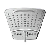 PULSE ShowerSpas 2056-CH PowerShot Air-Infused Curved 3-Pattern Showerhead, 8", Polished Chrome Finish