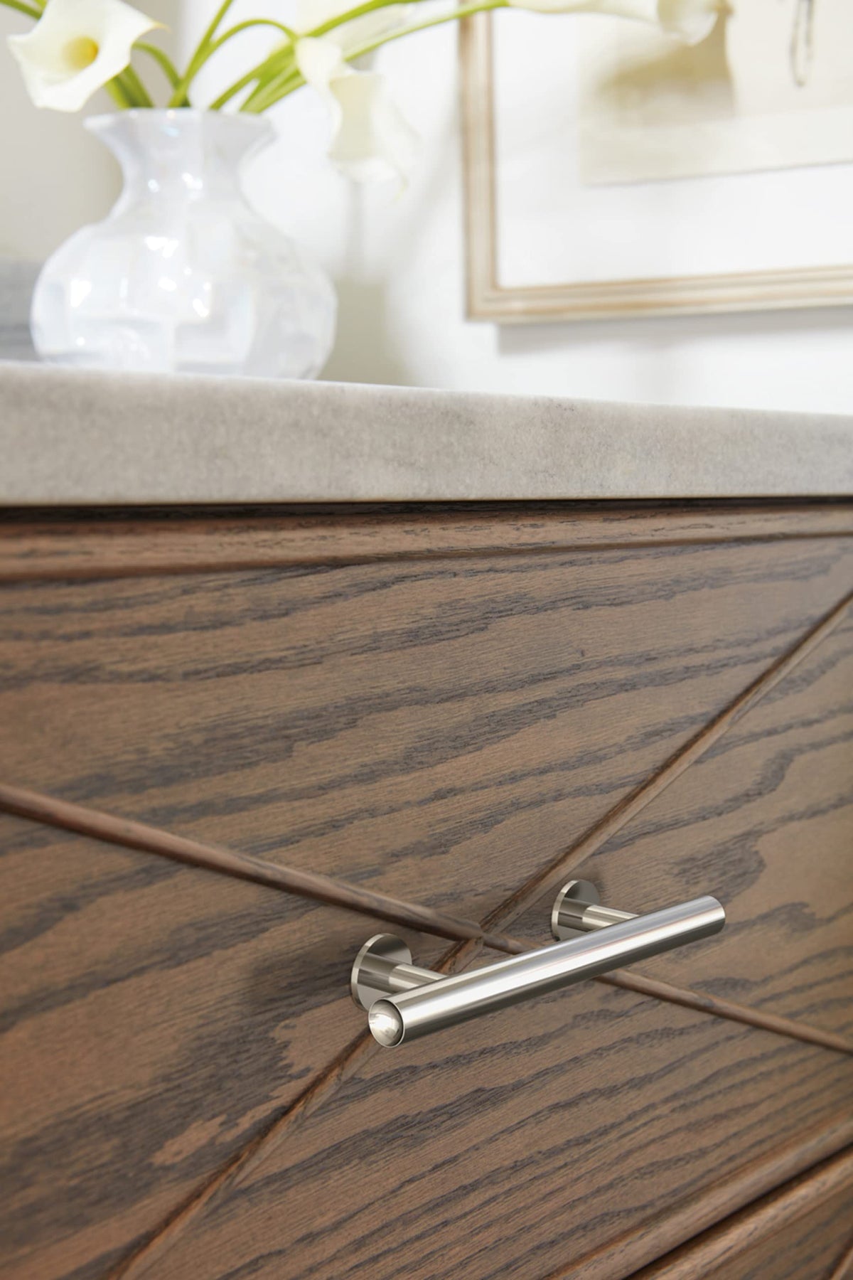 Amerock BP3739026 Polished Chrome Cabinet Pull 3 in (76 mm) Center-to-Center Cabinet Handle Radius Drawer Pull Kitchen Cabinet Handle Furniture Hardware