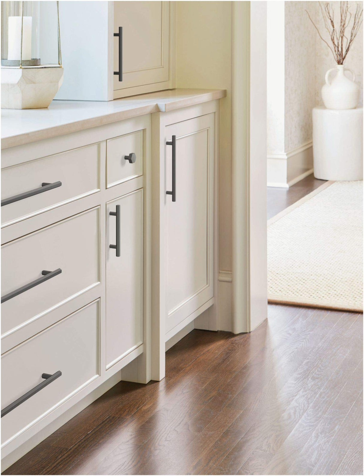 Amerock Cabinet Pull Satin Nickel 3-3/4 inch (96 mm) Center-to-Center Caliber 1 Pack Drawer Pull Cabinet Handle Cabinet Hardware