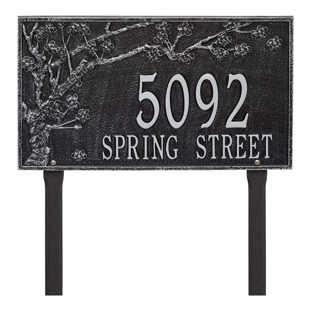Whitehall 2943BG - Personalized Spring Blossom Plaque - Estate - Lawn - 2 Line