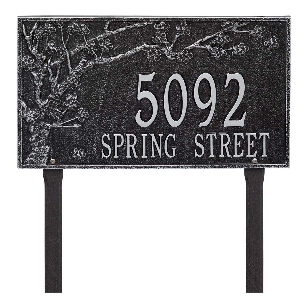 Whitehall 2943BS - Personalized Spring Blossom Plaque - Estate - Lawn - 2 Line
