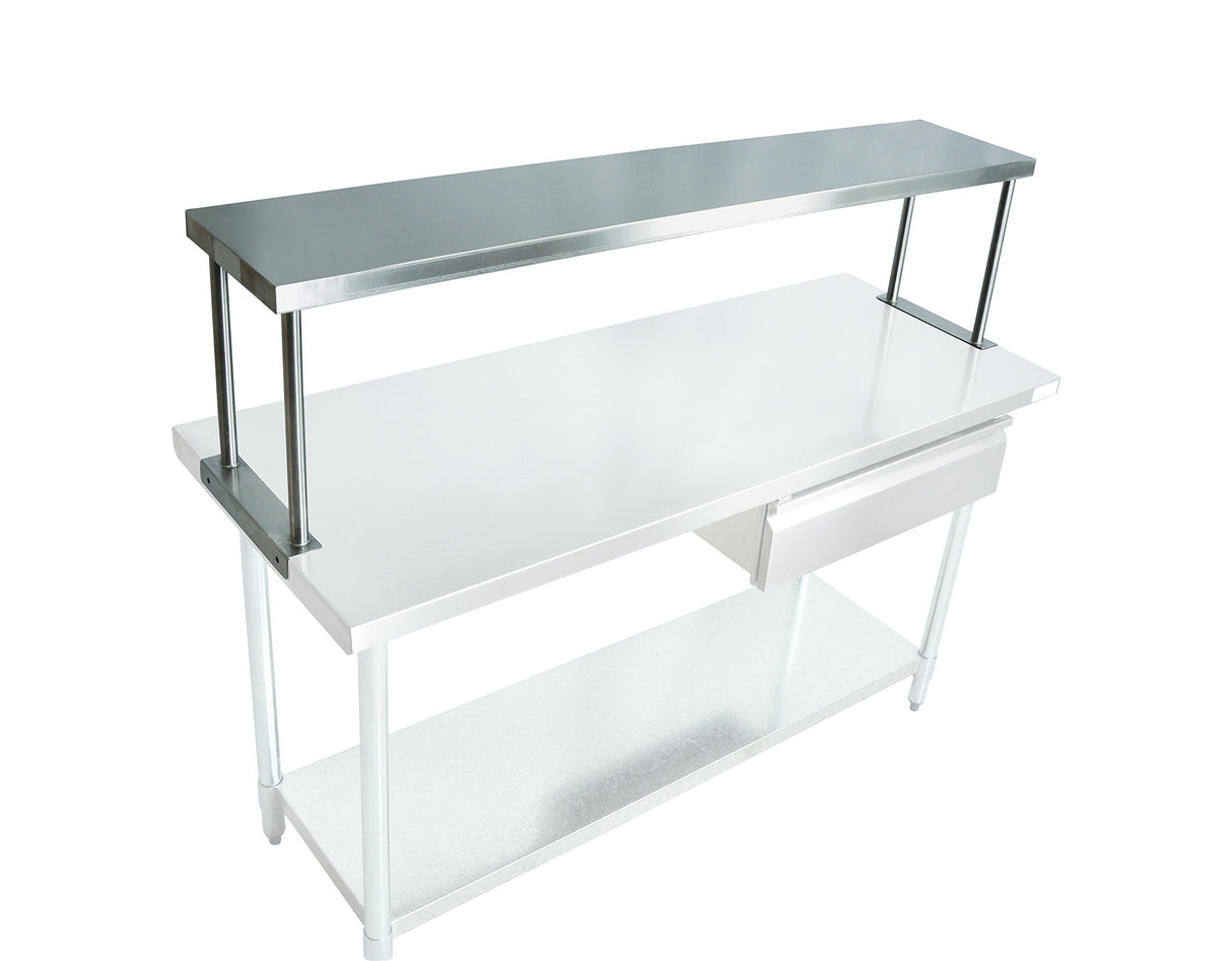 John Boos OS-ED-1260 Stainless Steel 430 Economy Double Overshelf, 60" Length x 12" Width