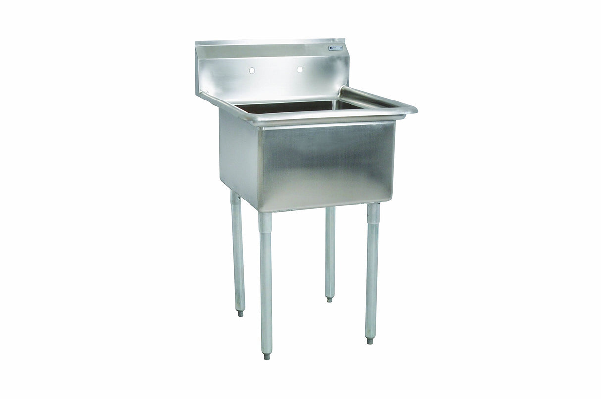 John Boos E1S8-1620-12 E Series Stainless Steel Sink, 12" Deep Bowl, 1 Compartment, 21" Length x 25-1/2" Width